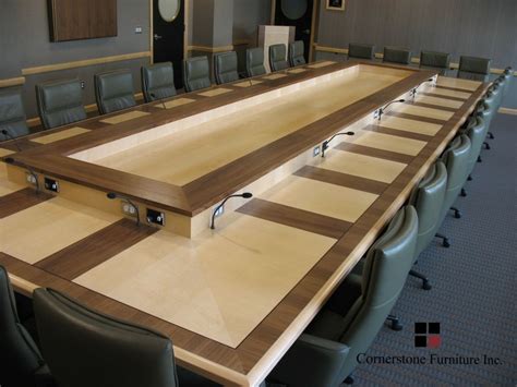 Hand Crafted Bronson Executive Boardroom Table By Cornerstone Furniture