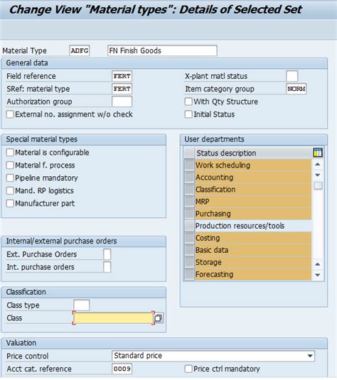 How To Create Material Types In Sap Sap Modulleri Kullanici Destek Ve