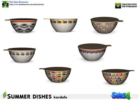 The Sims Resource Kardofesummer Dishesbowl With Cover