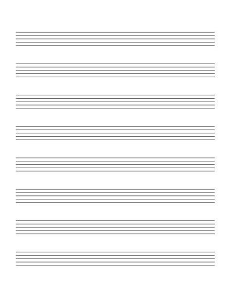 Music Manuscript Paper In Several Staff Sizes Blank Sheet Music