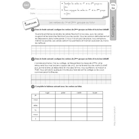 Jeux et exercices de conjugaison cm1, classés par temps + les accords du participe passé. 93 Fiches de conjugaison CM1 / 4e année