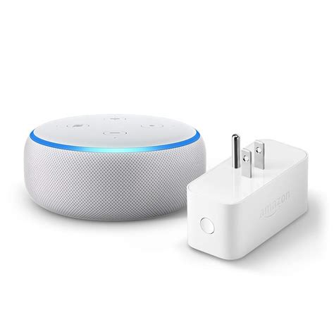Echo Dot 3rd Gen Bundle With Amazon Smart Plug Sandstone Simply Smart