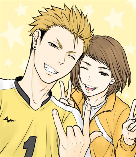 Misaki Hana And Terushima Yuuji Haikyuu Drawn By Hi Danbooru