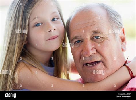 Grandfather And Granddaughter Stock Photo Alamy