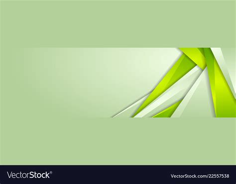 Abstract Green Corporate Material Banner Design Vector Image