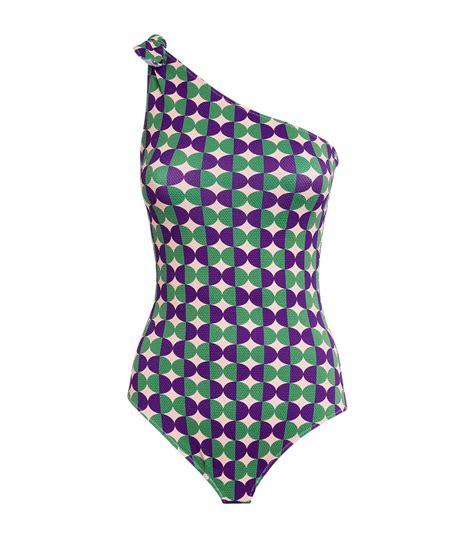 La Doublej Geometric Print Goddess Swimsuit Harrods Us