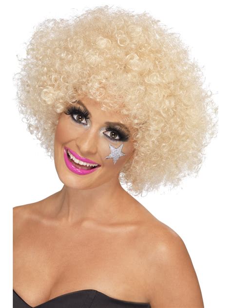 70 S Funky Afro Wig Blonde Arabesque Costumes