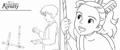 Coloring Arrietty Secret Sheets Printable Movies Activities