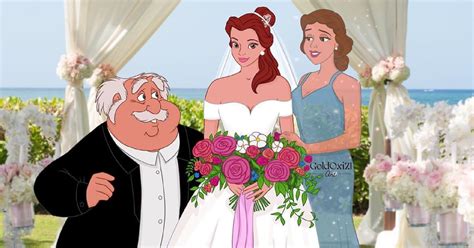 Artist Transforms Disney Princesses Into Brides With Parents Popsugar