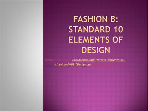 Ppt Fashion B Standard 10 Elements Of Design Powerpoint Presentation