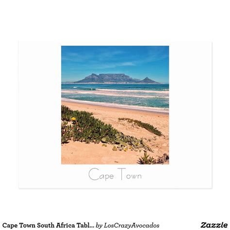Cape Town Beach With Table Mountain In The Background South Africa By