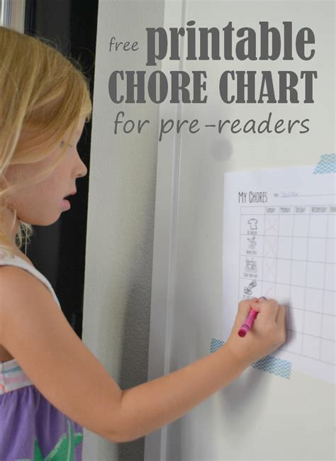 Free Printable Chore Chart For Preschoolers