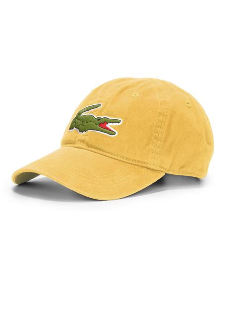 Lacoste Cotton Baseball Cap In Yellow For Men Star Fruit Yellow Lyst