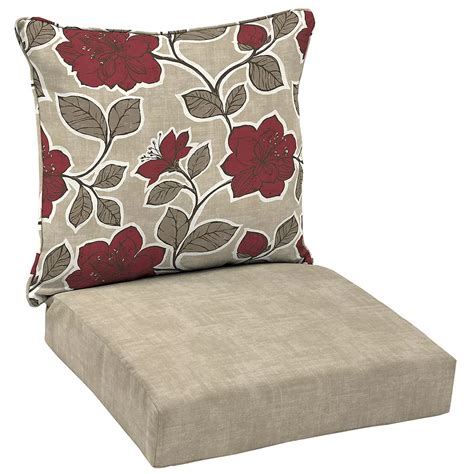 hampton bay patio deep seating or outdoor dining chair cushion set in loa floral 2 piece the