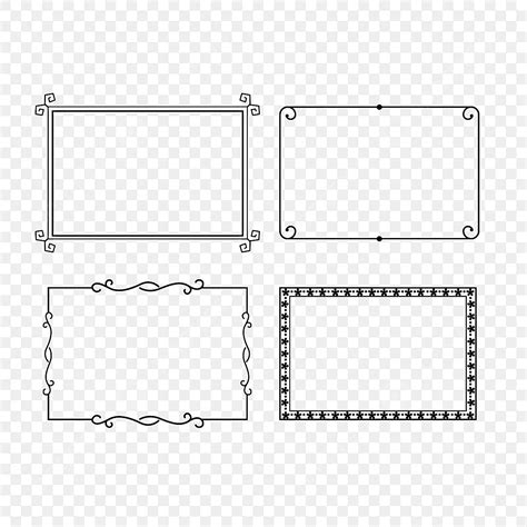 Rectangular Frames PNG Picture Rectangular Simple Calligraphy Frame
