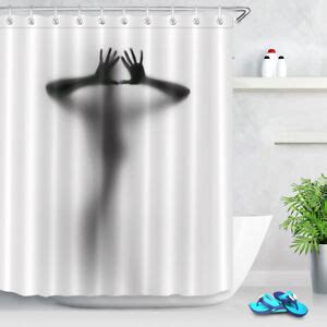 Naked Girl Shadow Waterproof Fabric Shower Curtain Set Bathroom Free