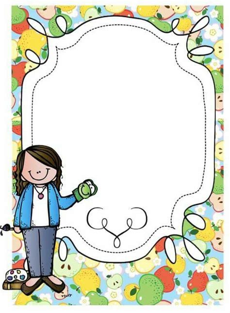 Portada School Binder Covers Art Drawings For Kids Clip Art Borders