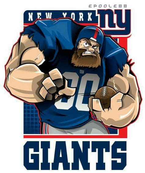 New York Giants New York Giants Nfl Football Art Giants Football