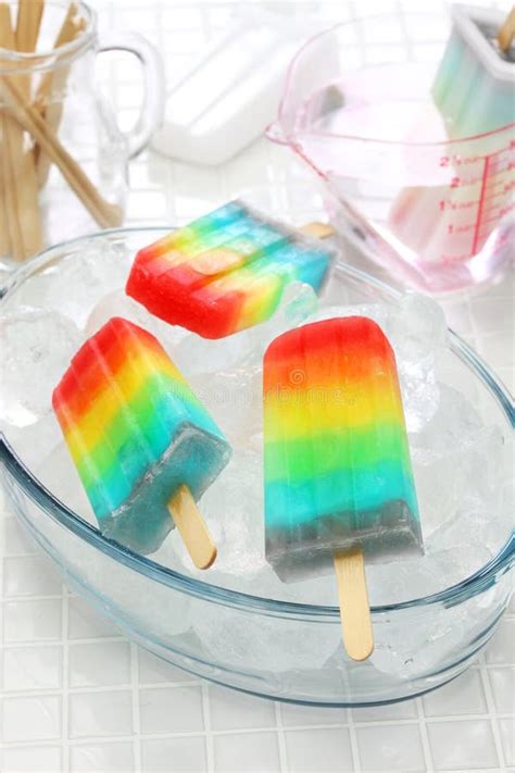 Homemade Rainbow Ice Pop Stock Image Image Of Mold 139728477