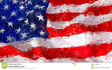 American Flag Waving Abstract Art Stock Illustration Illustration Of