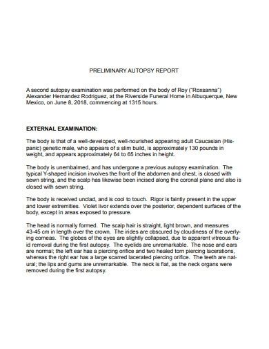 Autopsy Report 8 Examples Format Pdf Examples