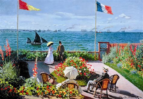 Claude Monet Garden At Sainte Adresse 1867 Landscape Paintings