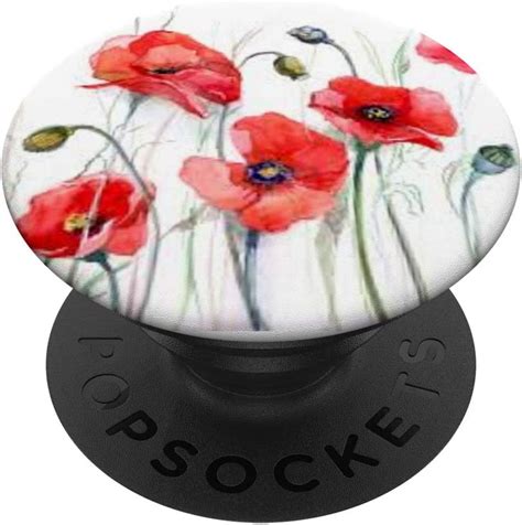 Red Poppies Phone Holder Phone Mount Phone Stand Popsockets