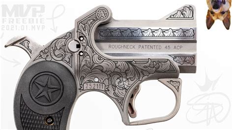 Custom Bond Arms Pistol Hand Drawn Vector Scroll Design For Laser