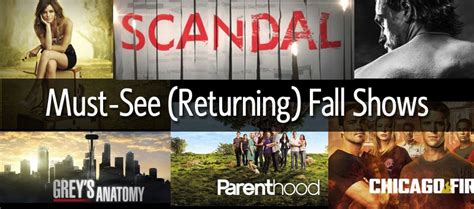 Must See Returning Fall Tv Shows