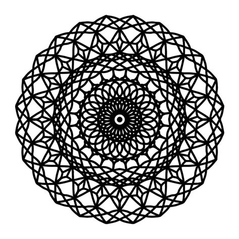 Geometric Mandala Coloring Page Babadoodle