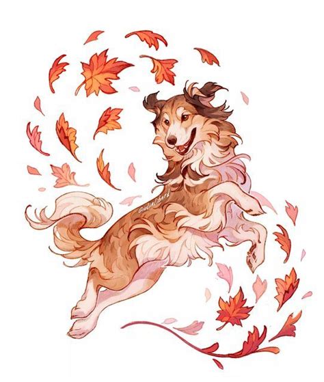 Giulialibard On Instagram Dog Commission 🐶🍁🍂 Commissions Are