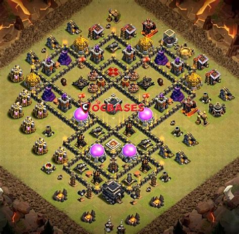 16 Best TH9 War Base Anti 3 Star 2021 New Clash Of Clans Game