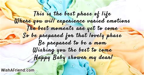 When does the baby shower happen? This is the best phase of, Baby Shower Message