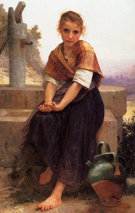 The Broken Pitcher Bouguereau Painting Reproduction William