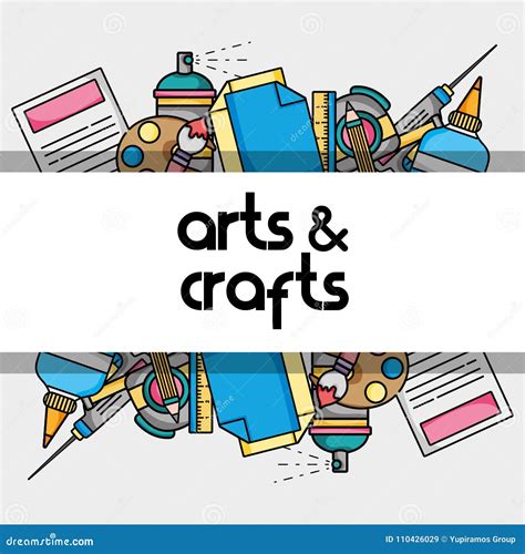 Art And Craft Creative Object Design Stock Vector Illustration Of