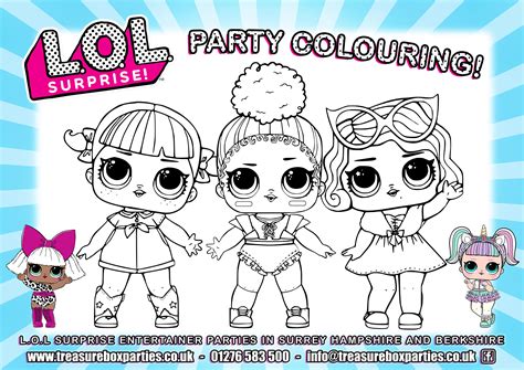 Lol Dolls Party Colouring 02 Childrens Entertainer Parties Surrey