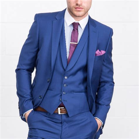 onesix5ive three piece slim fit blue suit three piece suits mens suits suits and tailoring