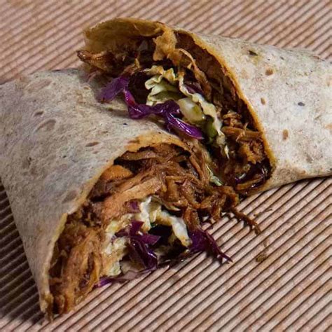 Korean Style Instant Pot Pulled Pork Wraps With Asian Slaw