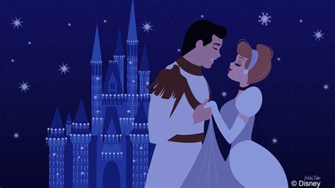 Disney Doodle Cinderella And Prince Charming Take In Cinderella Castle