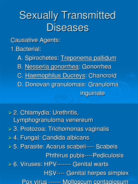 Sexually Transmitted Diseases Sexually Transmitted Infection