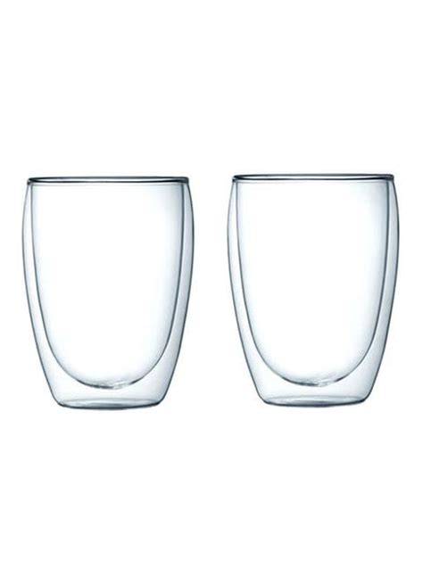 Buy 2 Piece Bodum Pavina Double Wall Glass Set Clear 350ml Online Shop Home And Garden On