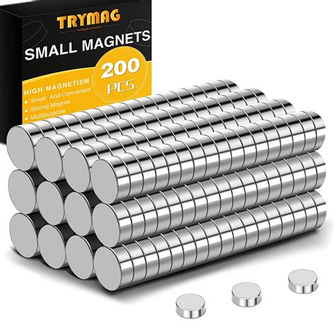 Buy Trymag Small Refrigerator Magnets 200pcs Multi Use Tiny Round Disc