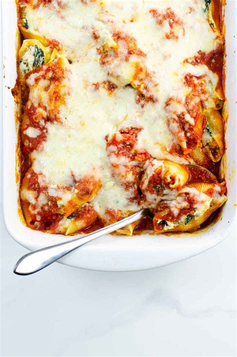 Stuffed Pasta Shells With Ricotta Spinach And Mushrooms Umami Girl