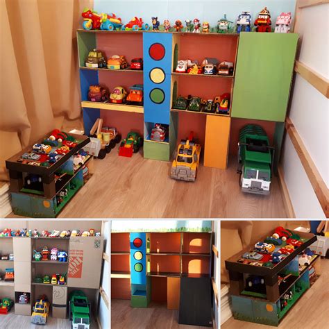 Kids children's construction cars toy set truck parking garage play christmas. Cardboard Toy Car Garage DIY ideas | Diy toy storage, Toy garage, Cardboard toys