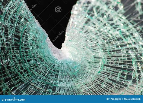 Shattered Laminated Glass From Windshield Stock Image Image Of People Safety 172645385