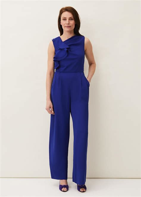 Jumpsuits Womens Phase Eight Maeve Jumpsuit Cobalt — Masnpaws