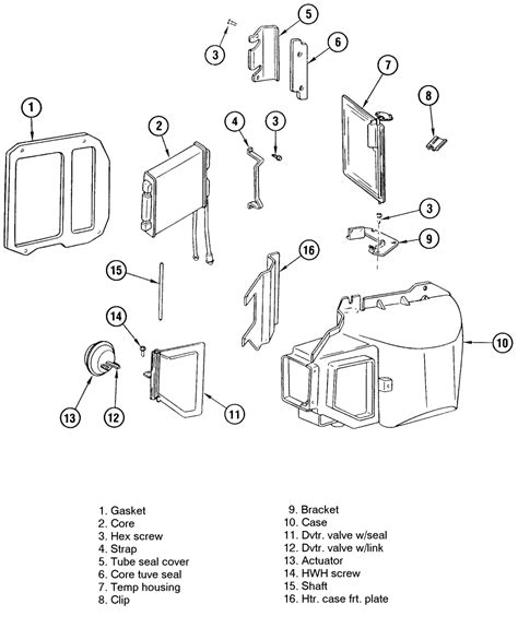 Car Heater Core Diagram