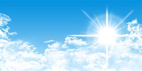 Cloudscape With Sunshine And Blue Heaven Stock Illustration