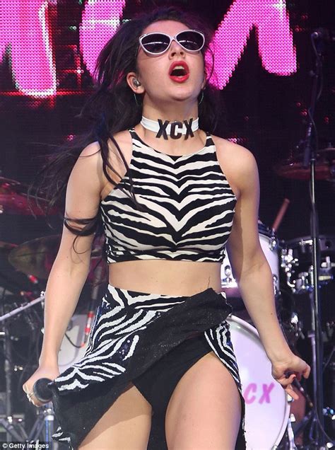 Charli Xcx Shows Some Skin In Zebra Inspired Two Piece During Us