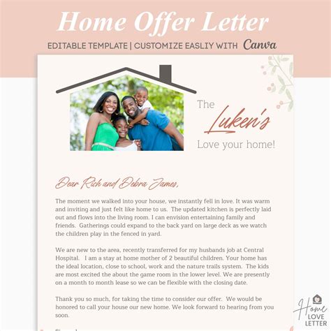 Home Buyer Letter Dear Seller Love Letter Letter To Seller Etsy